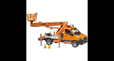 bruder Mercedes Benz Sprinter met werkplatform en licht en geluid modelvoertuig