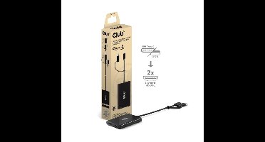 Club 3D USB-C naar USB-A adapter naar 2x HDMI splitter