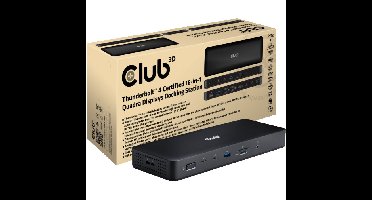 Club 3D Thunderbolt 4, 16-in-1 Quadra Displays Dockstation dockingstation