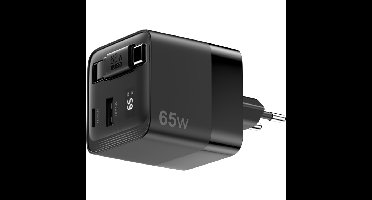 Sitecom 65W GaN Power Delivery oplader met uittrekbare kabel