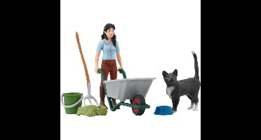 Schleich Horse Club - Uitmest- en verzorgingsset speelset