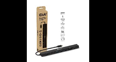 Club 3D 10-1 Portable Dock USB Type-C 10Gbps to HDMI 8K30Hz PD3.1 Max.140 Watt dockingstation