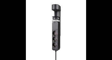 Neomounts DS22-840BL6 Bureaucontactdoos met klem en USB-C en USB-A poorten - Quick-charge stekkerdoos