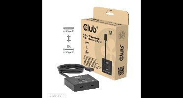 Club 3D USB-C Bi-Directional Video + Data + PD Switch usb-switch