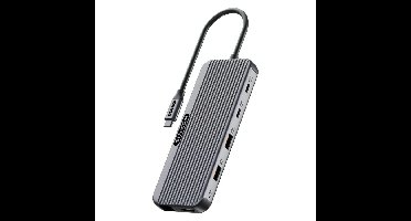 Sitecom 8 in 1 USB-C Power Delivery Multiport dockingstation