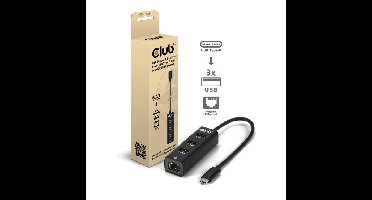 Club 3D USB-C 3.2 Gen 1 naar 3x USB-A + Ethernet dockingstation