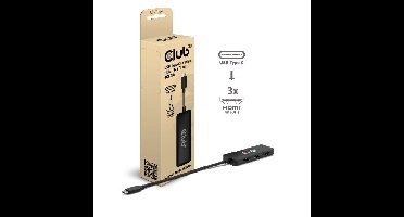 Club 3D USB-C naar 3x HDMI hub