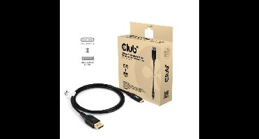 Club 3D USB-C naar DisplayPort DP80 bidirectioneel adapter