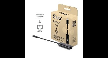 Club 3D USB-C naar RJ45 5Gbps Ethernet M/F adapter