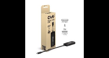 Club 3D USB-C naar 3x DisplayPort hub