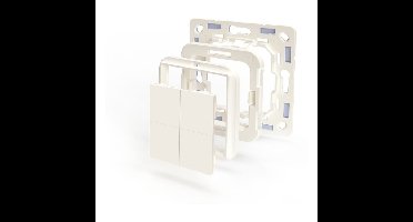 Shelly BLU Wall Switch 4 + Busch-Jaeger adapter schakelaar