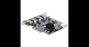 DeLOCK PCI Express x4 Card to 4 x USB 10 Gbps USB Type-A Dual Channel interface kaart
