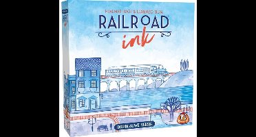 White Goblin Games Railroad Ink: Diepblauwe versie Dobbelspel