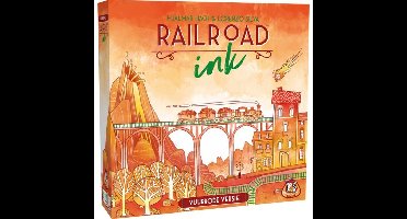 White Goblin Games Railroad Ink: Vuurrode versie Dobbelspel