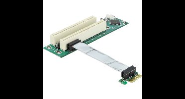 DeLOCK PCIe x1 naar 2x PCI riser card met flexibele kabel