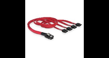 DeLOCK MiniSAS SFF-8087 36-pin naar 4x 7-pin SATA adapter