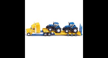 SIKU FARMER LKW m. New Holland Traktoren modelvoertuig