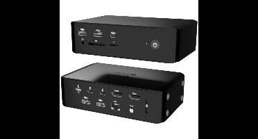 Thunderbolt5 Quattro Display Docking Station, 5x USB, 2.5 GLAN + Power Delivery 140W