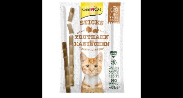 24x GimCat Sticks Kalkoen & Konijn 4 stuks
