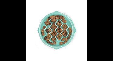Outward Hound Dog Fun Feeder Wave Small Mintgroen 14.5 x 13 x 3 cm