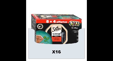 6x Sheba Kattenvoer Nat Classic Traiteur Paté Selectie Multipack 12x85 gr
