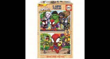 Educa - 2x25 Spidey & His Amazing Friends Wood Puzzles (80-19289)