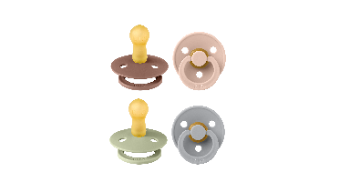 BIBS - Pacifier Colour 2 Pack - Woodchuck/Blush & Sage/Cloud - Size 2