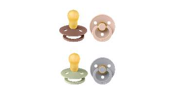 BIBS - Pacifier Colour 2 PACK - Woodchuck/Blush & Sage/Cloud - Size 3