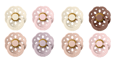 BIBS - Pacifier Boheme 4 PACK - Dusky Lilac & Blush Mix  - Size 2 - Bundle