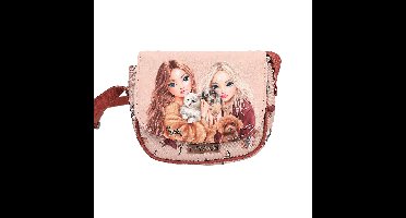 TOPModel - Small Shoulder Bag FUR EVER FRIENDS - Powdery Pink and Copper - Small