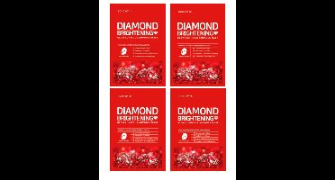 Some By Mi - Red Diamond Brightening Glow Luminous Ampoule - Red - 4pcs