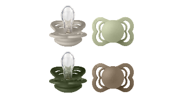 BIBS - Pacifier Supreme - Sand/Sage/Hunter Green/Dark Oak - Size 1
