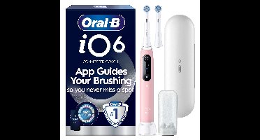 Oral B - iO6 Electric Toothbrush - Pink - 2 Brush Heads, Premium Travel Case