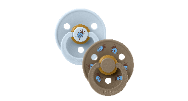 BIBS - Studio Colour Pacifier Beetle Mix - Baby Blue/Dark Oak - Size 1