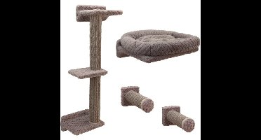 Kerbl - Climbing Wall Monte Alpi for Cats, 4 part, grey