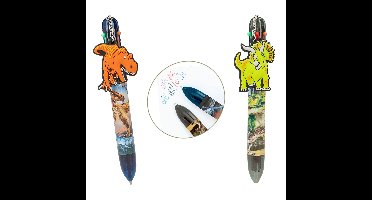 Dino World gelpen met 6 kleuren