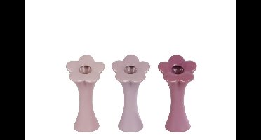 Vaas Bloem S lila/roze/fuchsia a3 aardew 7x7x15cm