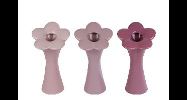 Vaas Bloem L lila/roze/fuchsia a3 aardew 11x11x25cm