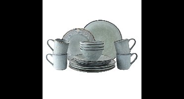 Dutch Rose Organic 16 delig servies blauw