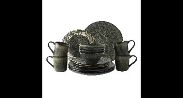Dutch Rose Organic set 16 delig servies groen