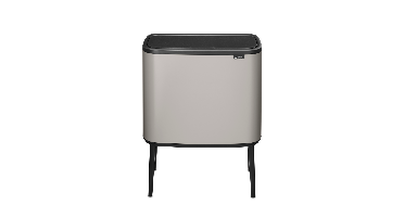 Brabantia Bo touch bin met 3 binnenemmers, 3 x 11L soft grey