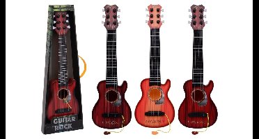 Gitaar 45 cm met 6 metalen snaren, 3 assorti