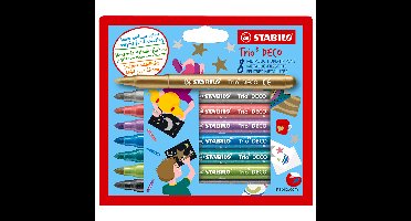 Stabilo trio deco stiften 8 stuks