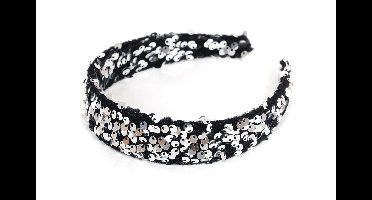 Haarband pailletten hoofdband zilver