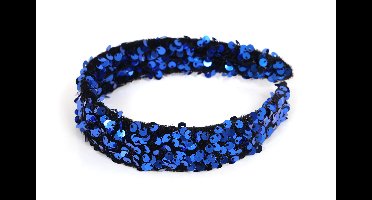 Haarband pailletten hoofdband blauw
