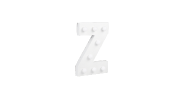 Letter Z met licht hoogte 17 cm breedte 11 cm