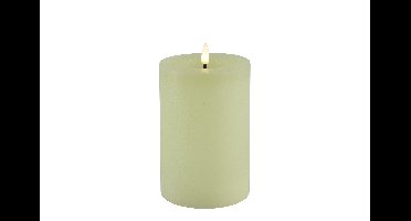 Stompkaars rustiek LED rond Lyon M creme hoogte 15 x 10 cm