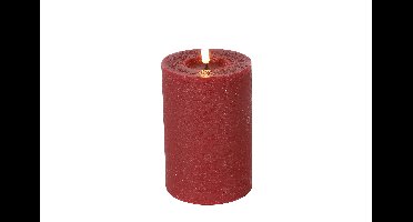 Stompkaars rustiek LED rond Lyon M rood hoogte 15 x 10 cm