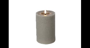 Stompkaars rustiek LED rond Lyon M grijs hoogte 15 x 10 cm