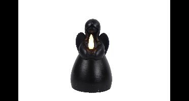 Engel LED kaars Lyon S zwart hoogte 11,5 x 7 cm